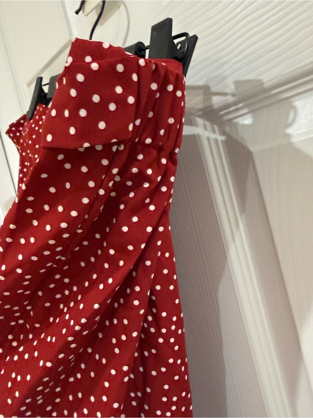 Red Polka Dot Faux Wrap Skirt Skort - Picture 12 of 16